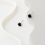 Black Swarovski Crystal Stud Earrings, thumbnail 3 of 6