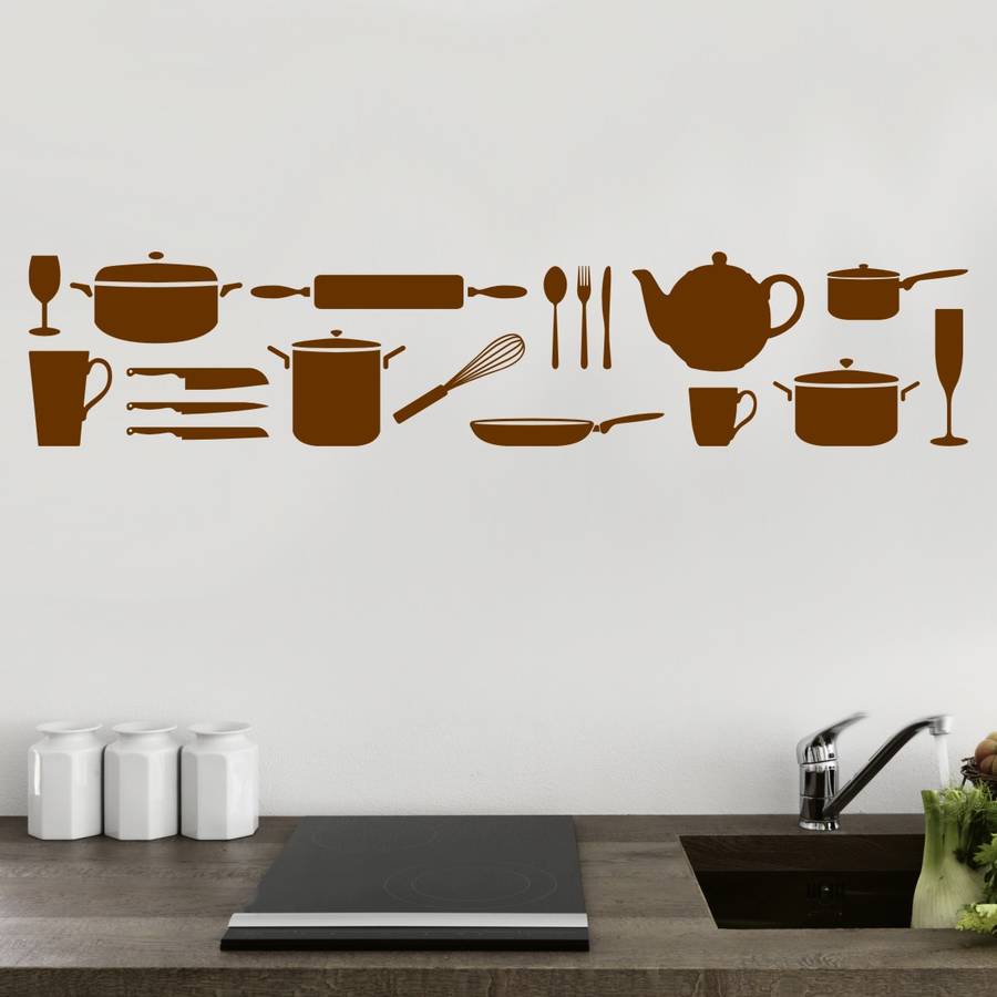 kitchen utensils wall sticker by mirrorin ...