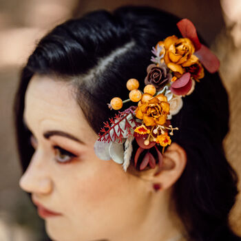 Autumnal Floral Bridal Hair Comb, 10 of 10