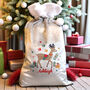 Personalised Reindeer Christmas Sack And Or Stocking, thumbnail 1 of 4