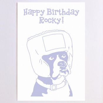 Personalised Boxer Birthday Card, 3 of 6