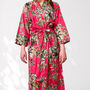 Giraffe Print Cotton Dressing Gown Kimono, thumbnail 5 of 10