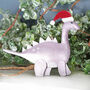 Tin Trex Dinosaur Christmas Tree Decoration, thumbnail 6 of 6