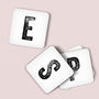 Letterpress Alphabet Drink Coaster, thumbnail 1 of 3