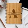 Personalised Eco Bamboo Notebook Split Name, thumbnail 5 of 6