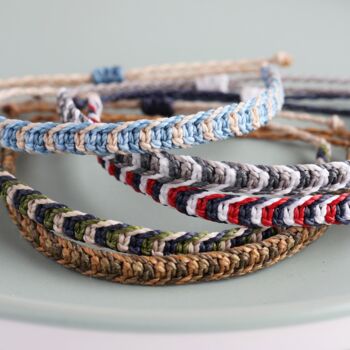 Handwoven Men's Bracelet Pick Your Own Colours, 4 of 8