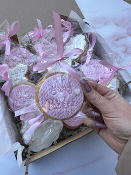Baby Pink Baby Shower Biscuit Favours, 11 of 12