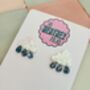 White Cloud Glitter Earrings / Head In The Clouds Gift / Dreamy Aesthetic / Silver Lining Positivity Gift, thumbnail 3 of 5