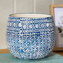 Azla Blue Mosaic Ceramic Planters, thumbnail 3 of 5