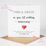 Personalised 1st Paper Wedding Anniversary Card For Couple, thumbnail 2 of 6