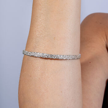 Sterling Silver Lucy Quartermaine Hula Bangle, 2 of 5