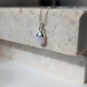 Pink Opal Gemstone Birthstone Necklace, 2 of 12
