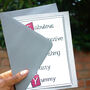 50th Personalised Birthday Card With Silver Glitter, thumbnail 3 of 4