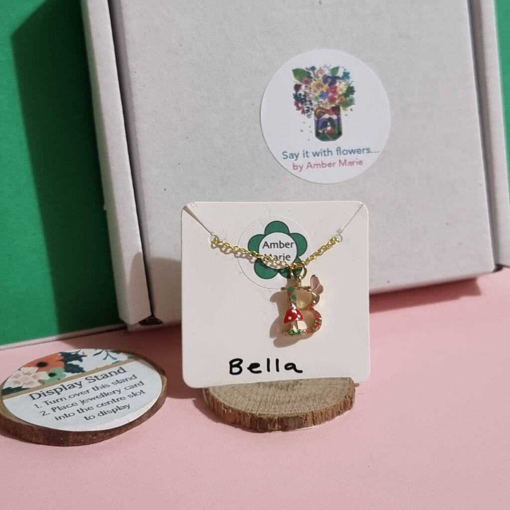 Floral Initial Tassel Necklace Stand Up Gift In Box, 1 of 12