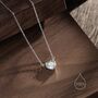 Aurora Ab Cz Heart Pendant Necklace, thumbnail 7 of 12