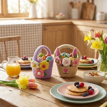 Handmade Felt Eggcellent Easter Buckets Decoration, 4 of 5