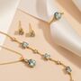 Blue Topaz Necklace In Sterling Silver And Gold Vermeil, thumbnail 7 of 10