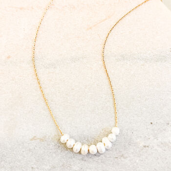 Dainty Baroque Pearl Chain Necklace, 2 of 2