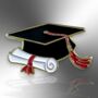 Mortarboard And Scroll Academic University Graduation Enamel Pin, thumbnail 3 of 9