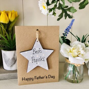 Personalised Pops Father's Day Card Star Keepsake, 3 of 3