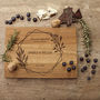 Bohemian Personalised Solid Oak Cutting Serving Board, thumbnail 2 of 3