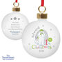 Personalised The Snowman And The Snowdog My 1st Christmas Bauble, thumbnail 4 of 4