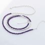 Amethyst And Sterling Silver Beaded Necklace Or Double Stranded Bracelet, thumbnail 6 of 10