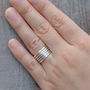 Inside Out Stacking Ring In Sterling Silver, thumbnail 4 of 6