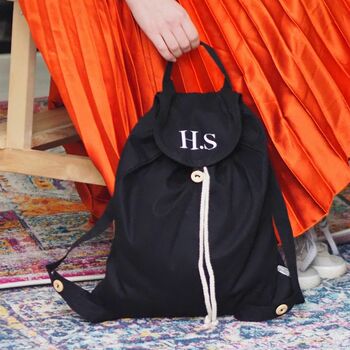Personalised Monogram Initials Organic Backpack, 2 of 7