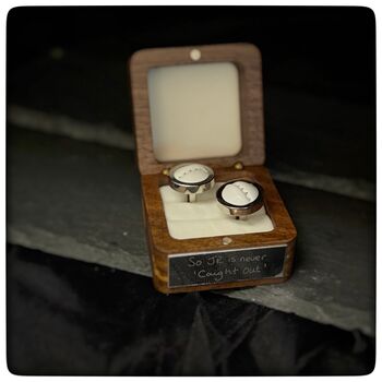 Personalised Football Leather Cufflinks, 2 of 11