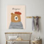 Bojour Bear Nursery Art Print, thumbnail 3 of 4