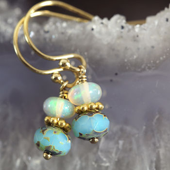 Opal Bead Earrings, 3 of 9