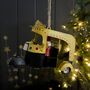 Santa In A Tuk Tuk Hanging Decoration, thumbnail 3 of 3