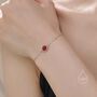 Sterling Silver Genuine Red Onyx Bracelet, thumbnail 4 of 12