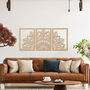 Wooden Mandala Wall Art Triptych For Modern Living Room Decor, thumbnail 7 of 9