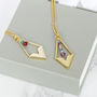 Gold Plated Family Birthstone Pendulum Necklace, thumbnail 8 of 12
