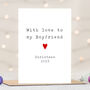 'Boyfriend Love' Christmas Card, thumbnail 1 of 2