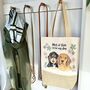 Personalised Dog Mum Cotton And Jute Floral Bag, thumbnail 2 of 12