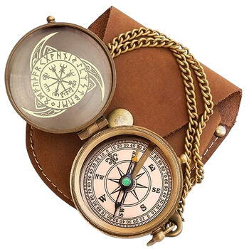 Personalised Celtic Knot Compass With Leather Case, 8 of 12