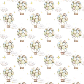 Pastel Hot Air Balloon Gift Wrapping Paper, 3 of 9