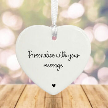 Personalised Porcelain Heart Custom Message Keepsake Gift, 2 of 2