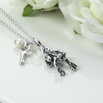 Sterling Silver Frog Necklace, 2 of 4
