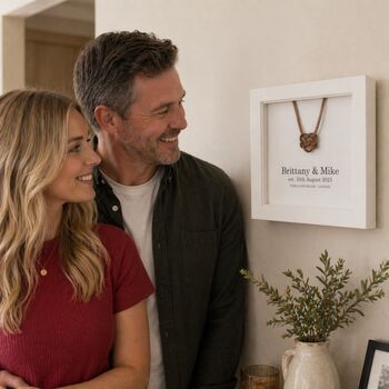 Personalised 3rd Anniversary Gift Vegan Leather Heart, 7 of 12