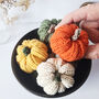 Knitted Pumpkin Decorations Set Of Six, thumbnail 2 of 5