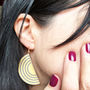 Gold Foil Semi Circle Statement Earrings, thumbnail 1 of 4