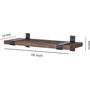 Set Of Two Black Solid Wood Wall Storage Shelves, thumbnail 12 of 12