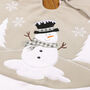 Personalised White Christmas Snowman Tree Skirt, thumbnail 4 of 6