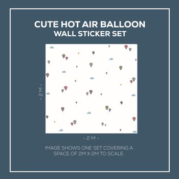 Cute Hot Air Balloon Wall Stickers, 2 of 6