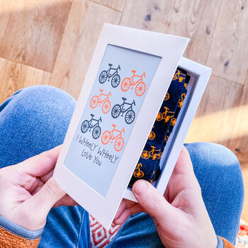 Bicycle Letter Box Mens Gift Card Socks, 3 of 4