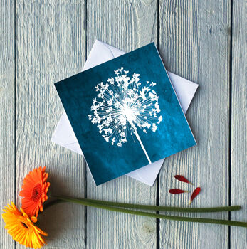 Allium Winter Seed Head Greetings Card, 2 of 2